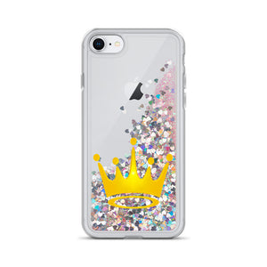 Crown Liquid Glitter Phone Case
