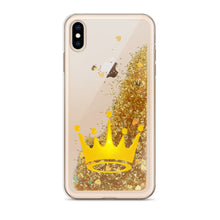 Load image into Gallery viewer, Crown Liquid Glitter Phone Case
