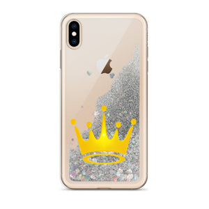 Crown Liquid Glitter Phone Case