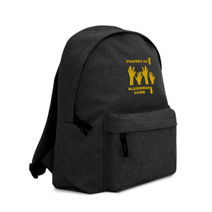 Praises Up Embroidered Backpack
