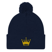 Load image into Gallery viewer, Crown Pom-Pom Beanie
