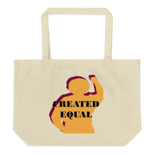 Load image into Gallery viewer, Created Equal Large organic tote bag
