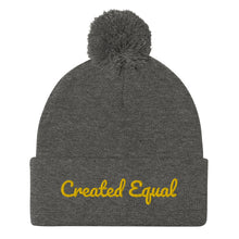 Load image into Gallery viewer, Created Equal Pom-Pom Beanie
