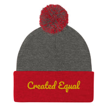 Load image into Gallery viewer, Created Equal Pom-Pom Beanie
