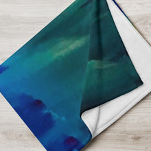 Load image into Gallery viewer, Blue Wave Throw Blanket
