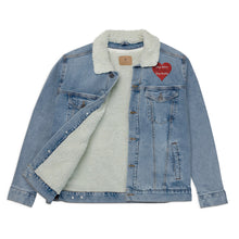 Load image into Gallery viewer, Stay Active Stay Healthy Unisex denim sherpa jacket

